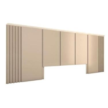 Imagem de Cabeceira Cama King Ripada 3,0m TN 100% MDF Casa Lar - Casa Lar Dormit