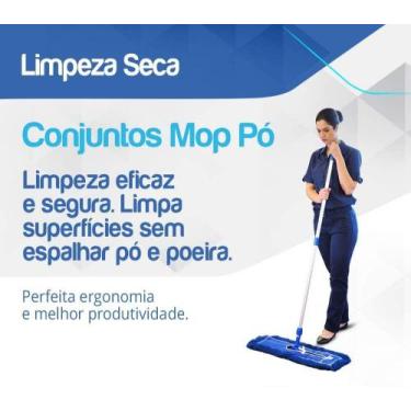 Imagem de Conjunto bralimpia mop po euro 60 cm completo