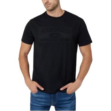 Imagem de GUESS Camiseta masculina de manga curta com logotipo do clube, Preto Jet, XGG