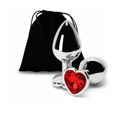 Imagem de Plug Anal G Jóia Coração Aço Inoxidável Dilata Feminino Masculino - Pa