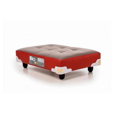 Imagem de Cama Pet Bed Cinza/Vermelho 60x40x12cm - Castor