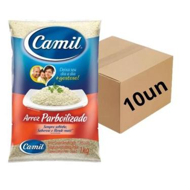 Imagem de Fardo Com 10 Arroz Parboilizado Camil T1 1 kg