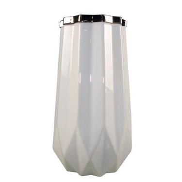 Imagem de Vaso de Cerâmica Floreiro Branco para Plantas Decoração 24cm - Zona Li