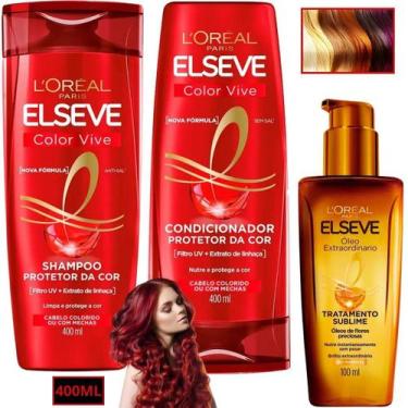 Imagem de Kit Elseve Glycolic Gloss Hidra Oleo Extraordinario Sonhos - Loreal Pa