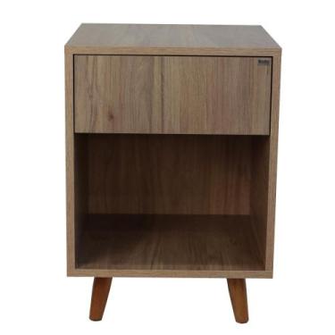 Imagem de Mesa de Cabeceira 1 nicho 1 gaveta 400x550x400 - Kolla Mobília, Corazz