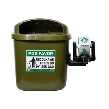 Imagem de Lixeira Pipicão Cata Caca Verde - 40 Litros
