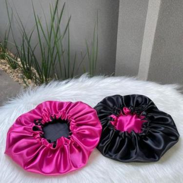 Imagem de Touca de Cetim Dupla Face Ajustável - Blond Black, Pink, Preto, M