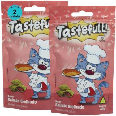 Imagem de Hana Tastefull Nuggets Para Gatos Salmão Grelhado 40g Kit 2 un - Hana 