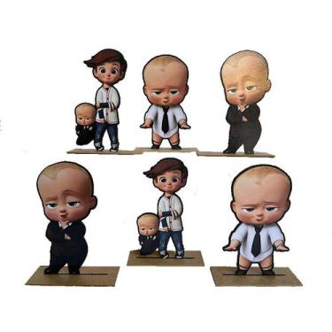 Imagem de Kit Display de Mesa 6 Peças Festa O Poderoso Chefinho MDF - Juju Brasi