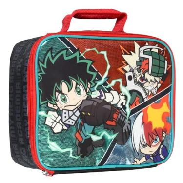 Imagem de Bioworld Lancheira My Hero Academia Chibi Deku Shoto e Bakugo Anime Mangá Lancheira