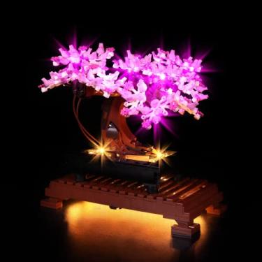 Imagem de Bourvill LED Lights Kit for Lego Bonsai Tree 10281 - Lights Set Compatible with Lego 10281 Building Blocks - Classic Version (Lights Kit Without Model) (Pink)