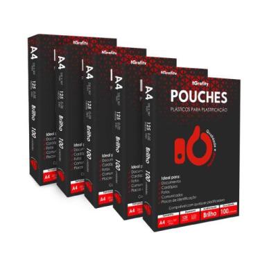 Imagem de Plástico Plastificação 500 Grafity A4 (220x307mm) 0,05mm 125 Micras