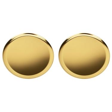 Imagem de Bandeja de Servir Dourada Redonda de 2 Peças, Bandeja de Servir de Aço Inoxidável, Bandeja de Armazenamento, Prato, Bandejas de Frutas, Anéis, Pulseiras, Brincos, Bandejas para