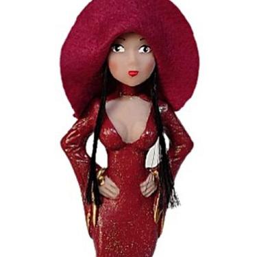 Imagem de Agatha (feiticeira do Amor) Bruxinha de Resina Vinho Morena - Hp Decor