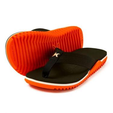 Imagem de Chinelo sandalia kenner masculino nk6 pro preto/laranja, 36/37, Preto