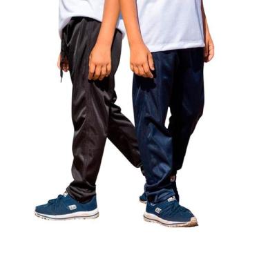 Imagem de Kit 2 Calça Infantil Helanca Flanelada Agasalho Lisa  - BEN20 PREMIUM,