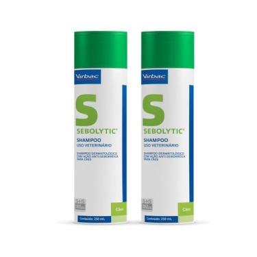 Imagem de 2 Sebolytic Shampoo 250ml Virbac cães com seborreia oleosa e alergias