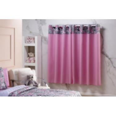 Imagem de Cortina para Decoração de Sala Quarto Escritório Oxford com Ilhós 2,00