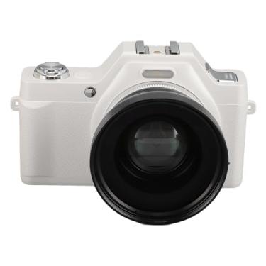 Imagem de Câmera Digital 4K, Câmera de Vídeo Com Zoom de 20X, Filmadora Com Foco Automático e Tela LCD de 2,88 Polegadas, Câmera Selfie Portátil de 58 MP para Transmissão Ao Vivo de (Branco)