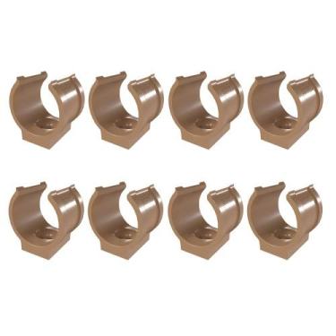 Imagem de Kit 8 Abraçadeira Impacto P/ Cano 25mm 3/4'' Marrom Estrela