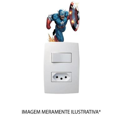 Imagem de Adesivo De Interruptor Capitão América Mod 02