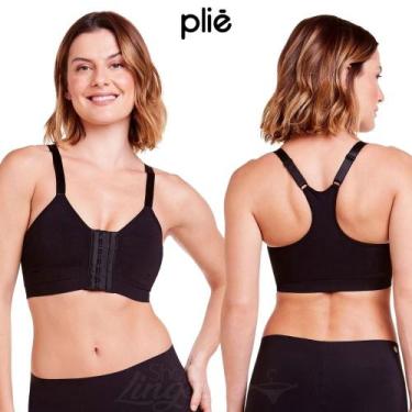 Imagem de Sutiã Plié Modelo Nadador com Fecho Frontal de Alta Sustentação Alças 