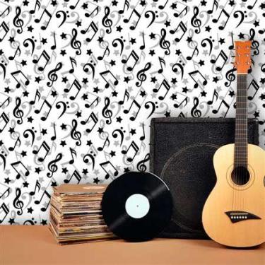 Imagem de Papel de Parede Auto Adesivo Lavável Diversos d0004 Nota musical - Fin