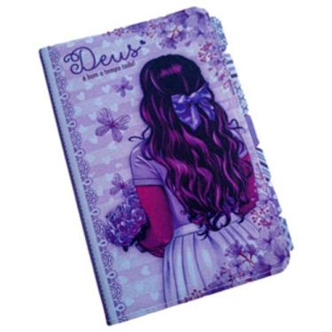 Imagem de Bíblia sagrada evangélica arc da garota  letra hiper gigante  harpa e 