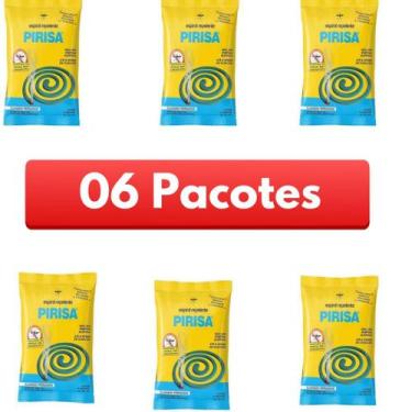 Imagem de 06 pacotes Repelente Espiral Pirisa Elimina Mosquitos