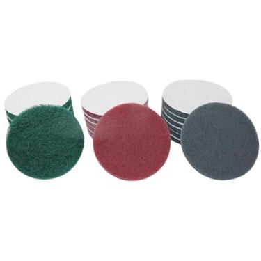 Imagem de 3 PCS 4/5 Polegadas Multi-Purpose Flocking Esfregão Redondo Industrial Resistente Nylon Pano para Polimento Moagem, 3 cores, 100mm 4 polegadas