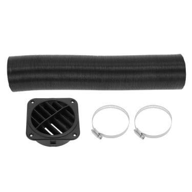 Imagem de TUCKBOLD Kit de duto de aquecedor de carro caminhão RV ônibus van barco kit de duto de duto de aquecedor de carro conjunto de mangueira com tubo de aquecedor braçadeira de tampa de saída de ar 60 mm