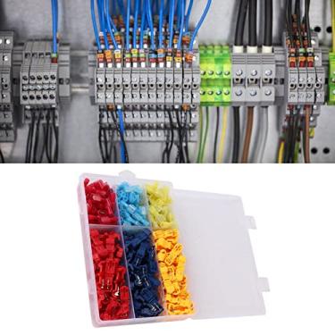 Imagem de Conjunto de Conectores Rápidos T, Conectores de Fio T Tap, Terminais de Fio Elétrico de Emenda Rápida de Descascamento Automático, Caixas Elétricas Masculinas Isoladas Rápidas