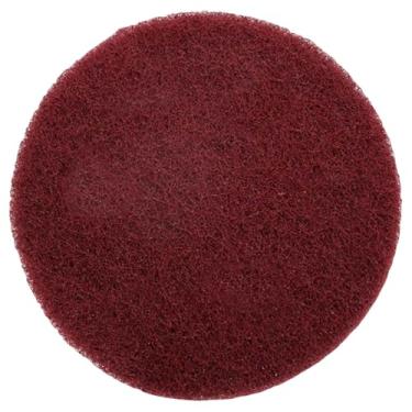 Imagem de 3 PCS 4/5 Polegadas Multi-Purpose Flocking Esfregão Redondo Industrial Resistente Nylon Pano para Polimento Moagem, vermelho, 100mm 4 polegadas
