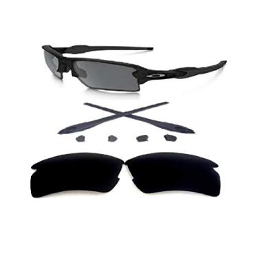 Imagem de GALAXYLENSE Kits de almofadas de nariz de substituição para óculos de sol Oakley Flak 2.0 ou Flak 2.0 XL seleção múltipla (lentes Black Flak 2.0 XL com kits de borracha)