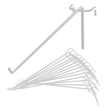 Imagem de Kit 50 Gancho Expositor Para Tela Aarmada Comércio 15cm Branco