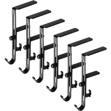 Imagem de Sfcddtlg 6 Peças De Suportes Para Meias De Natal Para Manto - Cabides Ajustáveis Para Meias De Lareira - Ganchos De Guirlanda De Meias De Natal De Metal Para Decoração De Festa De Natal Em Casa (Pre