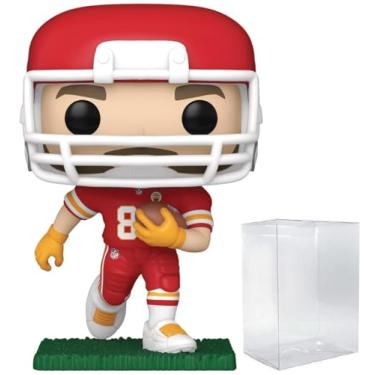 Imagem de POP Futebol: Chiefs - Travis Kelce (Running) (Uniforme de Estrada Vermelho e Branco) Boneco de vinil Funko (incluído com caixa protetora compatível), multicolorido, 9,5 cm