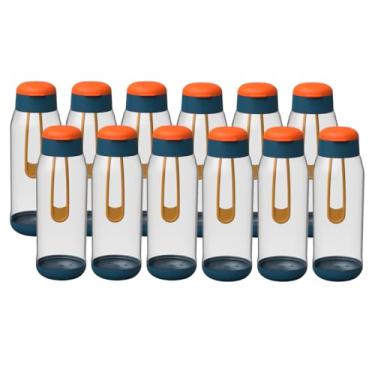 Imagem de Kit 12 Garrafinha De Água Squeeze Esporte 550ml Resistente Garrafa Atacado (Verde)