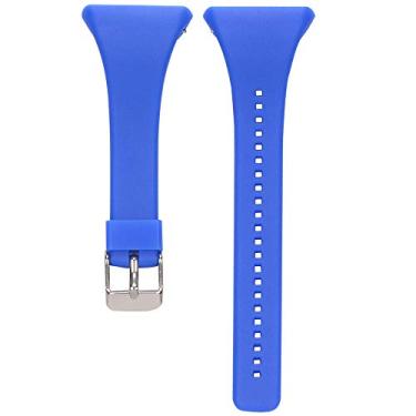 Imagem de QGHXO Pulseira para Polar FT4/FT7, pulseira de silicone macio ajustável para relógio Polar FT4/FT7 (azul)
