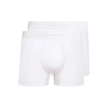 Imagem de Kit com 2 Cuecas Boxer Selene 11070-002//440, Branco, G