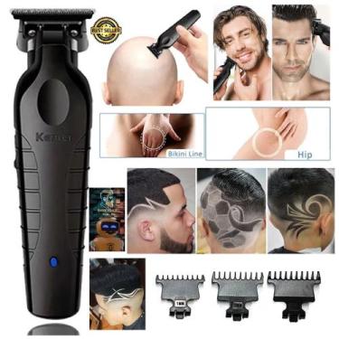 Imagem de Maquina Cortador de Cabelo Profissional KM2299 3EM1 Lamina 0.mm Unisse