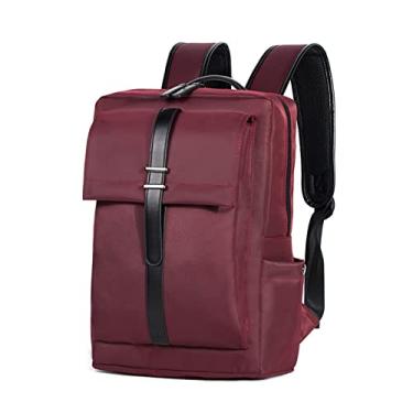 Imagem de Mochila vintage para homens mochilas escolares funcionais para adolescentes mochila para laptop de grande capacidade casual mochila feminina(Red)