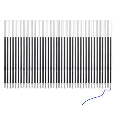 Imagem de PASISIBICK 3,86 Pol. Recargas De Tinta Azul Para Caneta Esferográfica Com Ponta Stylus, Caneta De Clique Suave, Canetas De Metal 2 Em 1, Ponta Média (Pacote Com 40)