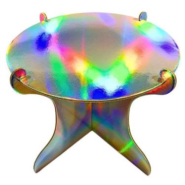 Imagem de Boleira media desmontavel furta cor para festas e decoracoes - Silver 