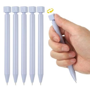 Imagem de PATIKIL 6 canetas esferográficas engraçadas, caneta de escrita interessante de 0,5 mm, canetas pretas de tinta gel, respostas fofas, perguntas, escolha descompressão de rotação ABCD para presente