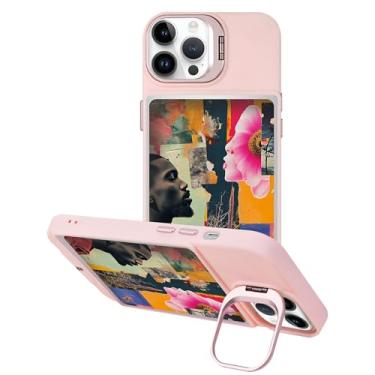 Imagem de Capa de celular com tela para iPhone 16 Pro Max | Suporte de câmera embutido | Cartas de exibição, fotos | 5 TCG/Display de fotos Top Loaders e capas | Compatível com Pokémon, Panini, basquete,