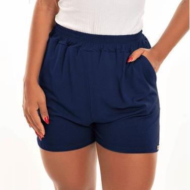 Imagem de Short Feminino Viscolycra Lisa Tarelles - T0571, Marinho, M