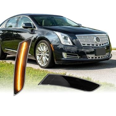 Imagem de USR 13-17 GM Epsilon II LWB - Par de lâmpadas de estacionamento dianteiras (esquerda + direita) - Compatível com Cadillac XTS 4 portas 2013-2017 todos os modelos como base, luxo, VSport (lente de