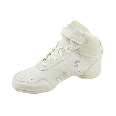 Imagem de Skazz by Sansha Tênis de dança feminino Boomelight de couro com sola dividida, Preto, 9.5