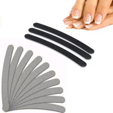 Imagem de 10 Lixa Manicure Polir Unha Gel Fibra Acrigel Nail Bananinha - LULLU P